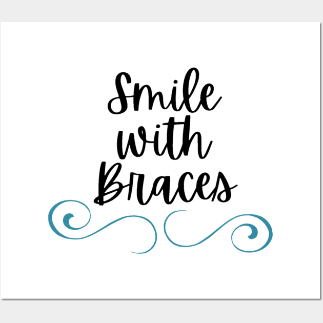 Smile with Braces Tshirt Wall Art by Artistifications